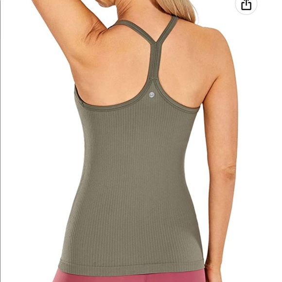 Crz Yoga Speedy Seamless Built-in Bra Tank Y-back - Picture 2 of 8